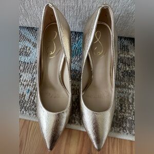 Sam Edelman Hazel Gold Pump Heels 7W